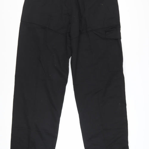 Warrior Men's Black 36R Cargo Workwear Trousers Polyester Cotton Blend