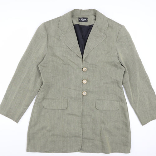 Aygun of London Women's Beige Classic Blazer M Mid-Length Jacket
