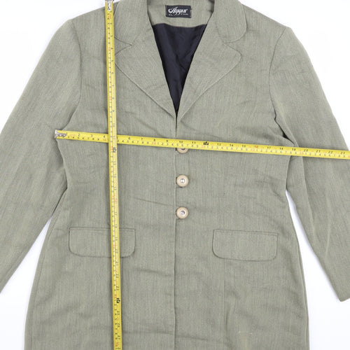 Aygun of London Women's Beige Classic Blazer M Mid-Length Jacket