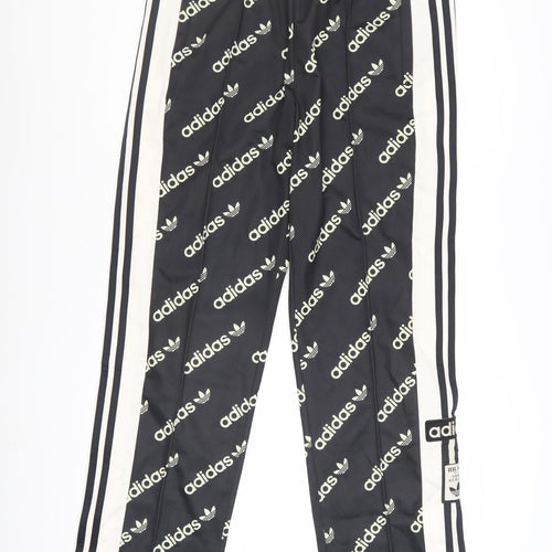 Adidas Women’s Black Logo Snap Track Pants Size 14