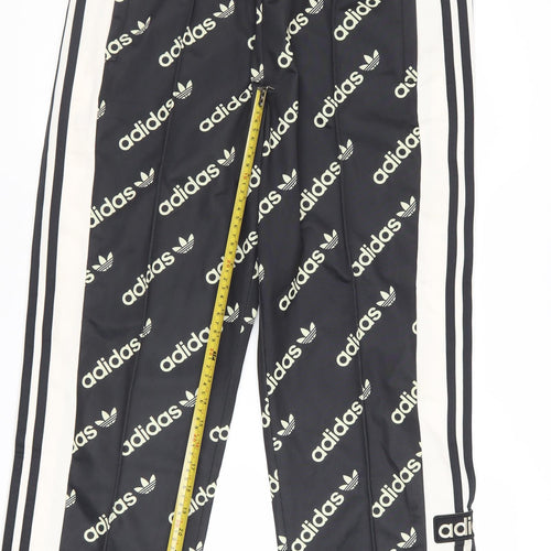 Adidas Women’s Black Logo Snap Track Pants Size 14