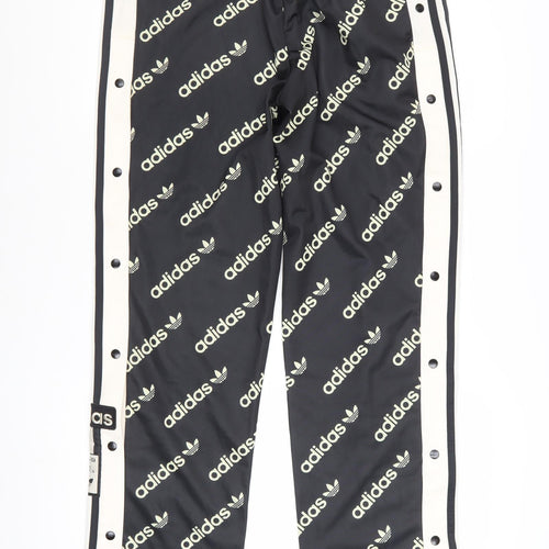 Adidas Women’s Black Logo Snap Track Pants Size 14