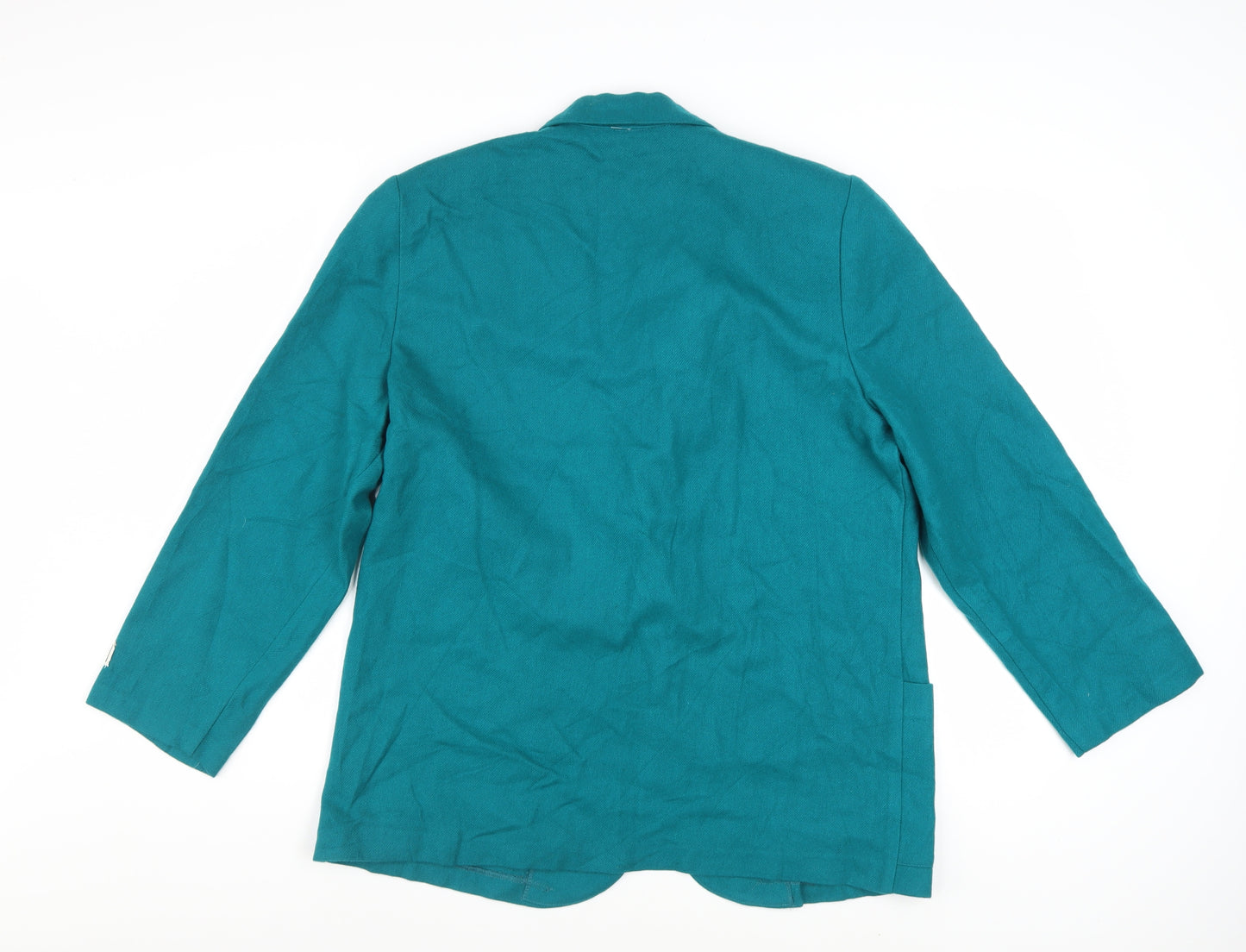 Sag Harbor Women's Green Wool Single Breasted Blazer Size 12
