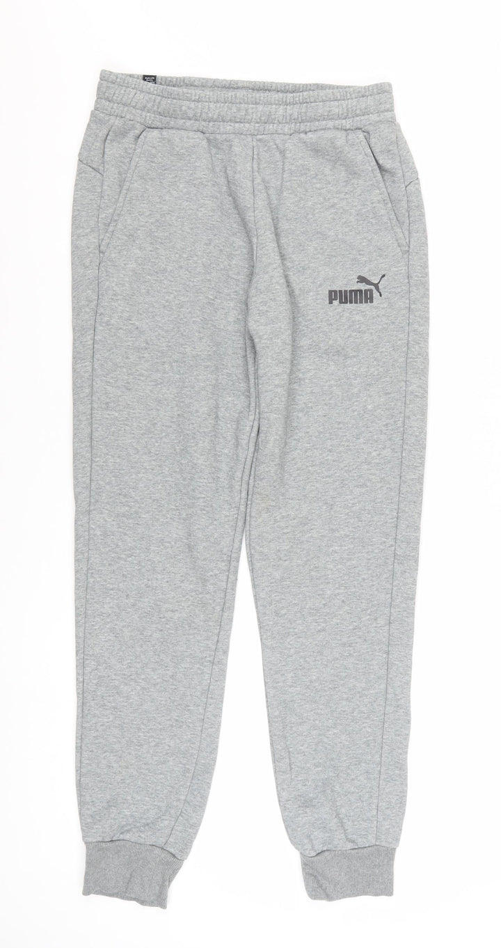 Puma Men’s Grey Sweatpants Joggers M Regular Fit