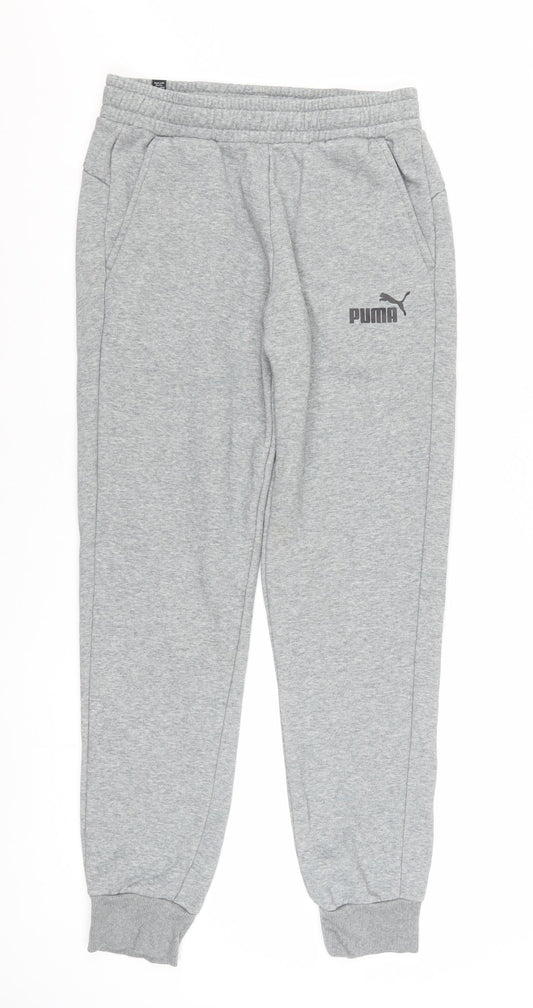 Puma Men’s Grey Sweatpants Joggers M Regular Fit