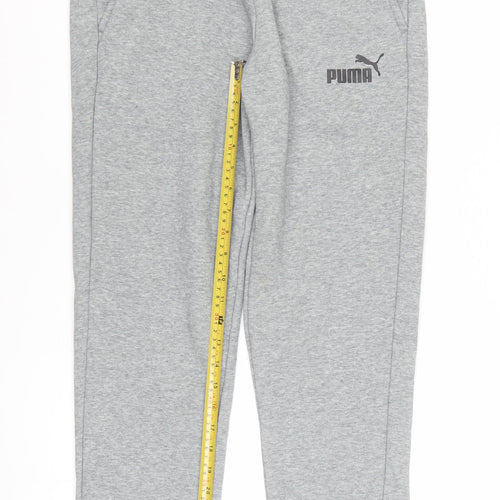 Puma Men’s Grey Sweatpants Joggers M Regular Fit