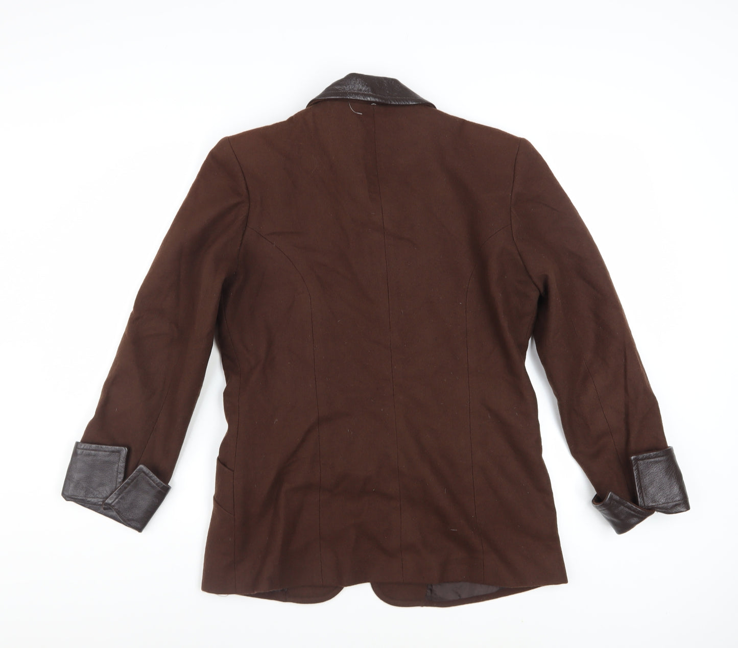 RZR Weatherwise Women Brown 6 Faux Leather Collar Mid-Length Jacket