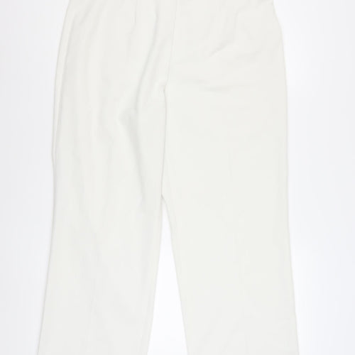 Peruzzi Womens White Straight Leg Trousers Size 14