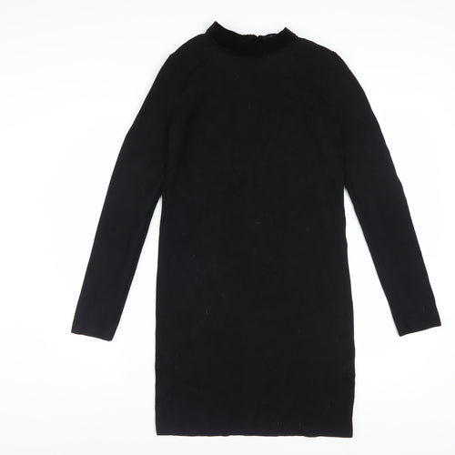 Dorothy Perkins Women Black Size 10 Shift Knee Length Dress