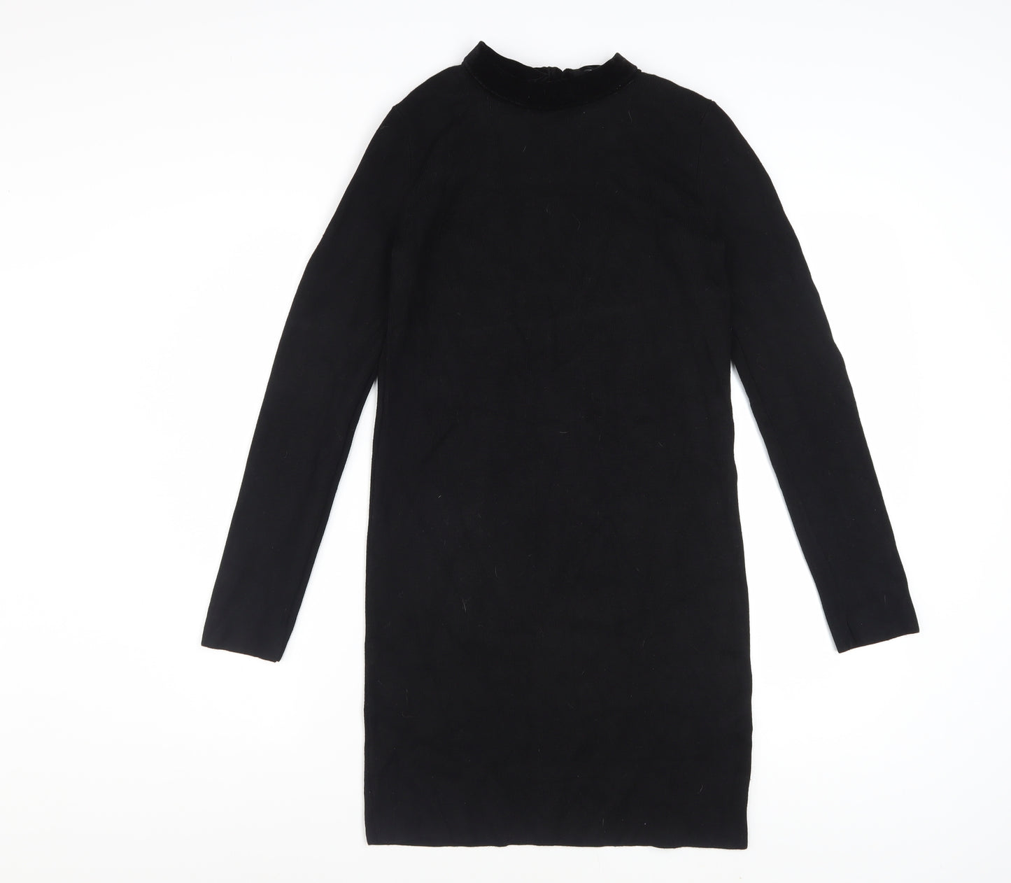 Dorothy Perkins Women Black Size 10 Shift Knee Length Dress