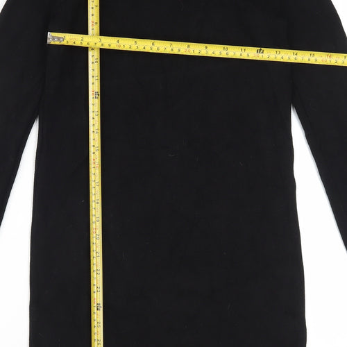 Dorothy Perkins Women Black Size 10 Shift Knee Length Dress