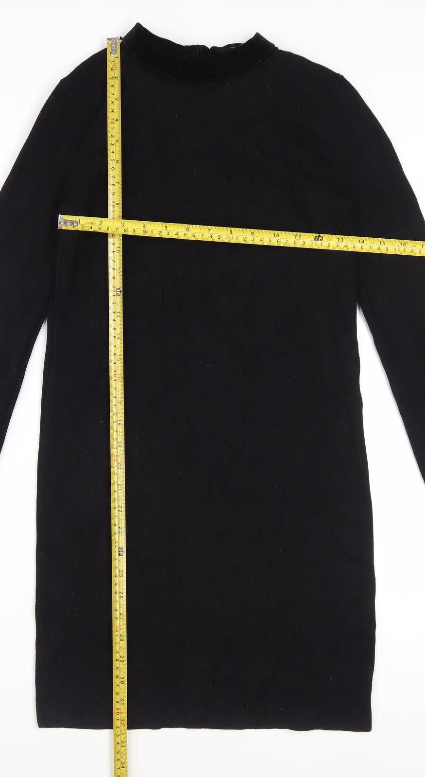 Dorothy Perkins Women Black Size 10 Shift Knee Length Dress