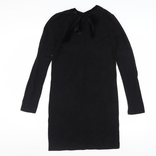 Dorothy Perkins Women Black Size 10 Shift Knee Length Dress