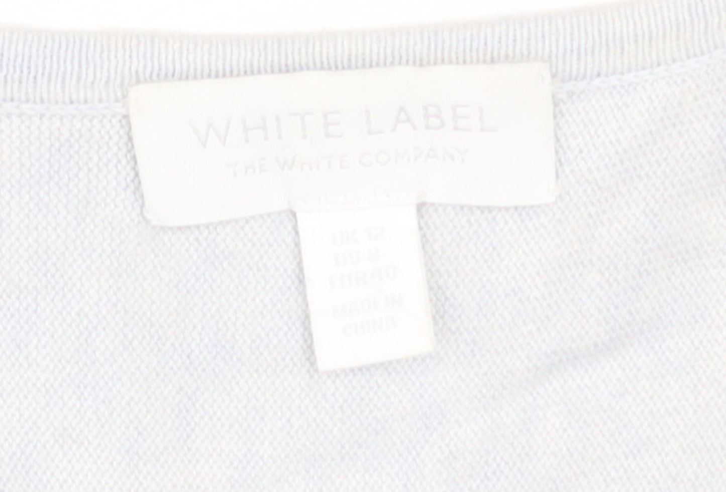 The White Company Women’s Grey V-Neck Long Sleeve Tunic Jumper Size 12