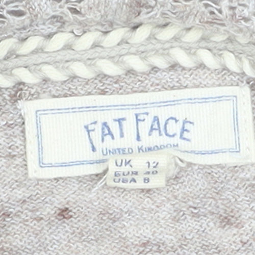 Fat Face Womens Beige Cotton Knit Cardigan UK 12