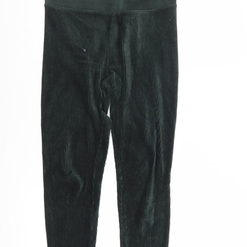 Marks and Spencer Women Black Velvet Cord Leggings Size 10 Short