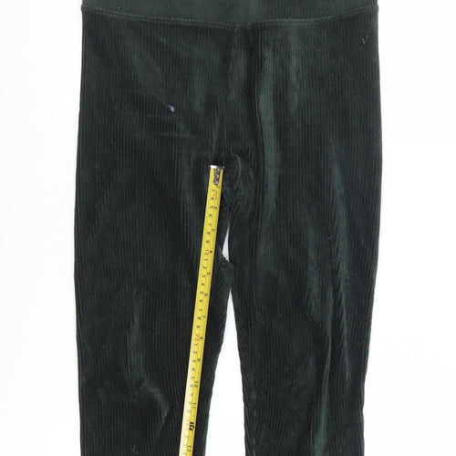 Marks and Spencer Women Black Velvet Cord Leggings Size 10 Short