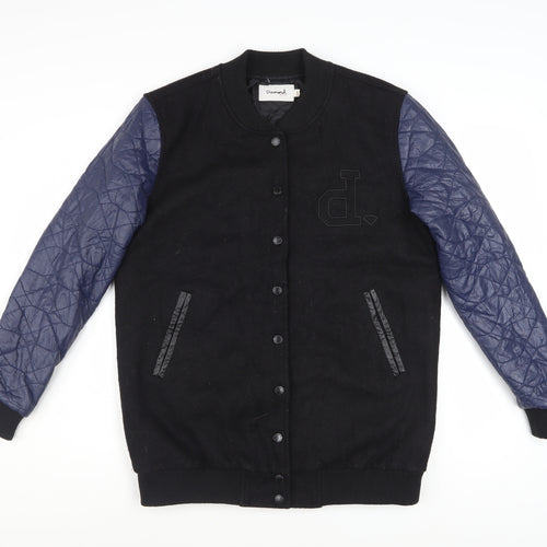 Diamond Supply Co. Men's Black Varsity Jacket Size S Quilted Sleeves