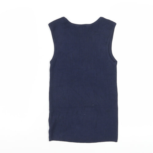 Marks and Spencer Women's Blue Sleeveless Knit Tank Top Size S
