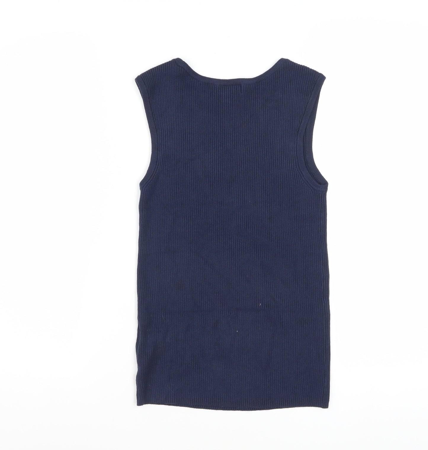 Marks and Spencer Women's Blue Sleeveless Knit Tank Top Size S
