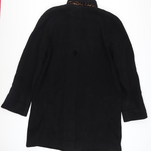 Sanders & Gold Women's Black Wool Cashmere Pea Coat Size 10