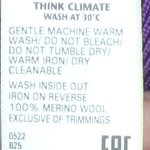 Marks and Spencer Women's Purple Merino Wool Crew Neck Jumper Size 14