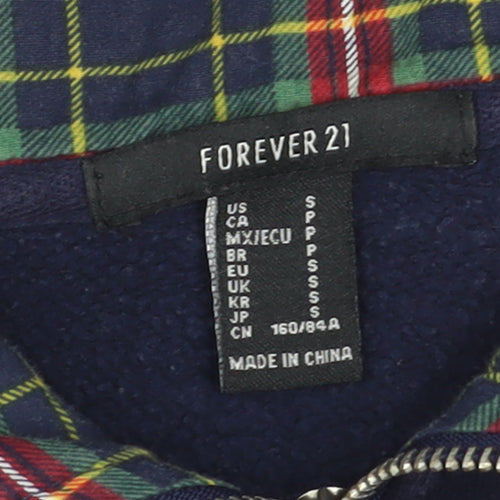 Forever 21 Womens Navy 1/2 Zip Pullover Sweatshirt Size S