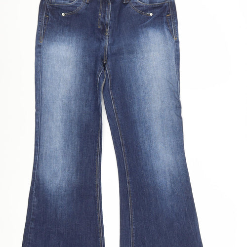 Next Women's Blue Flared Denim Jeans Size 14 Regular