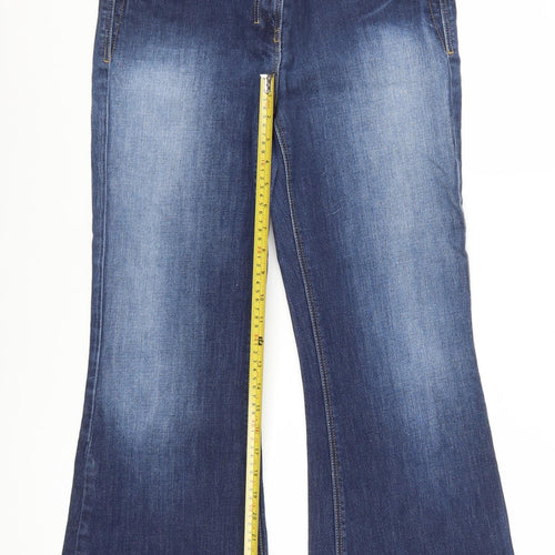 Next Women's Blue Flared Denim Jeans Size 14 Regular