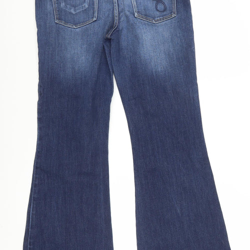 Next Women's Blue Flared Denim Jeans Size 14 Regular