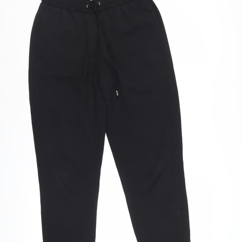 H&M Women’s Black Jogger Trousers Size 8 Elastic Waist Pants