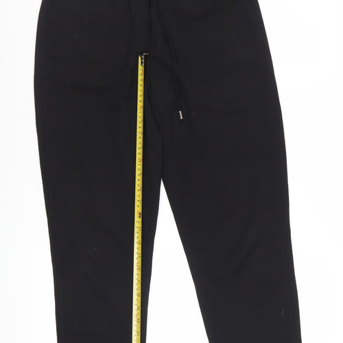H&M Women’s Black Jogger Trousers Size 8 Elastic Waist Pants