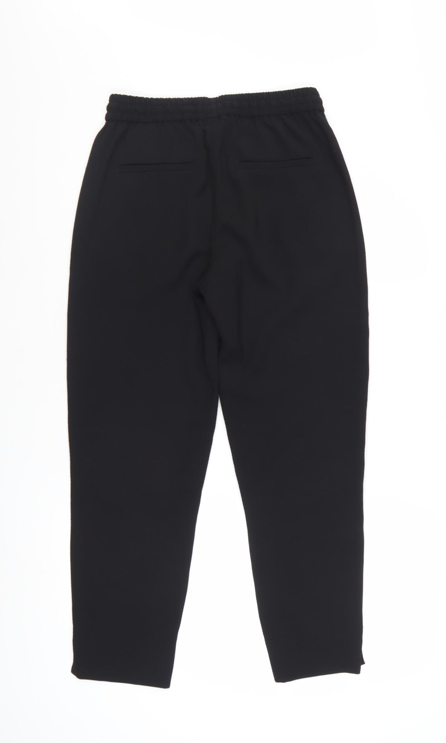 H&M Women’s Black Jogger Trousers Size 8 Elastic Waist Pants