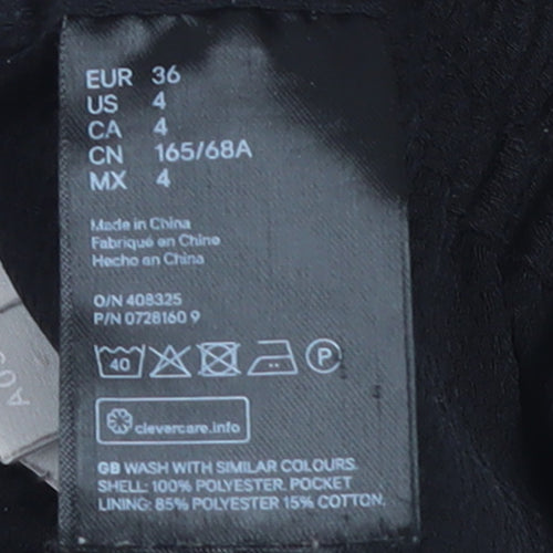 H&M Women’s Black Jogger Trousers Size 8 Elastic Waist Pants