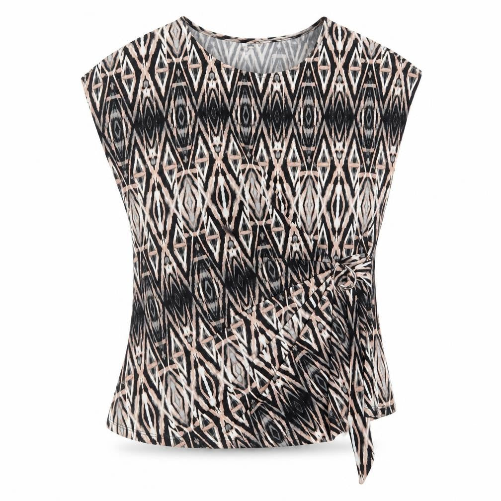Wallis Women's Multicoloured Geometric Wrap Blouse Size 16