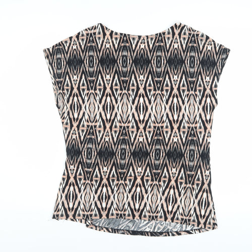 Wallis Women's Multicoloured Geometric Wrap Blouse Size 16