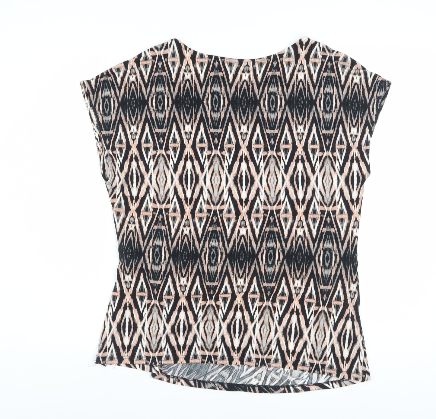Wallis Women's Multicoloured Geometric Wrap Blouse Size 16