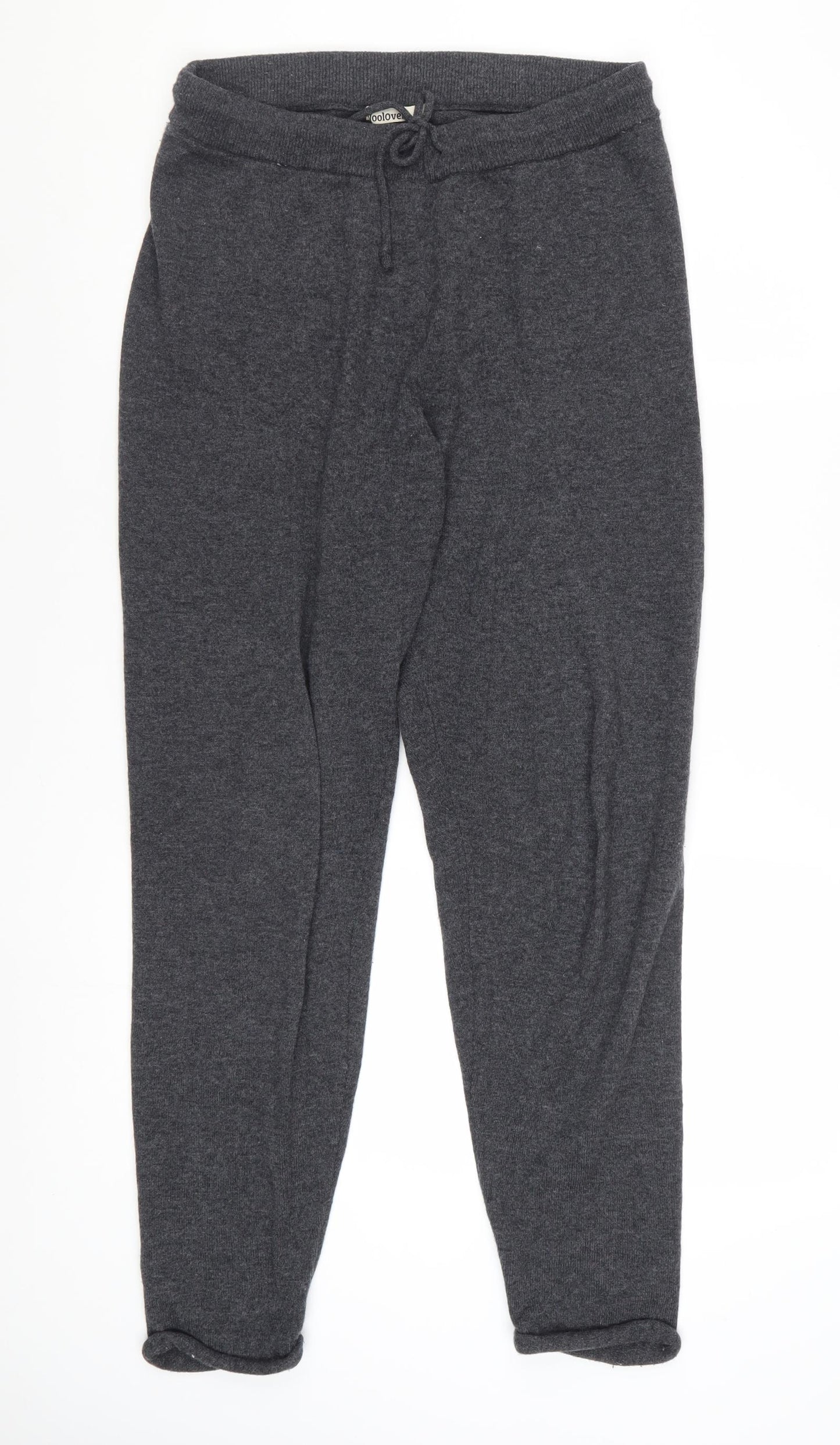 WoolOvers Women Grey Wool Cashmere Jogger Trousers Small