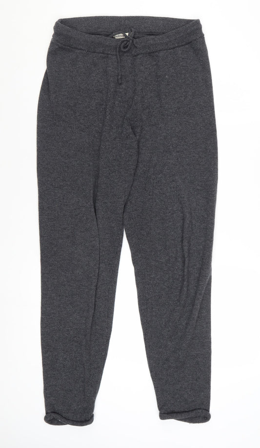 WoolOvers Women Grey Wool Cashmere Jogger Trousers Small