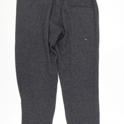 WoolOvers Women Grey Wool Cashmere Jogger Trousers Small