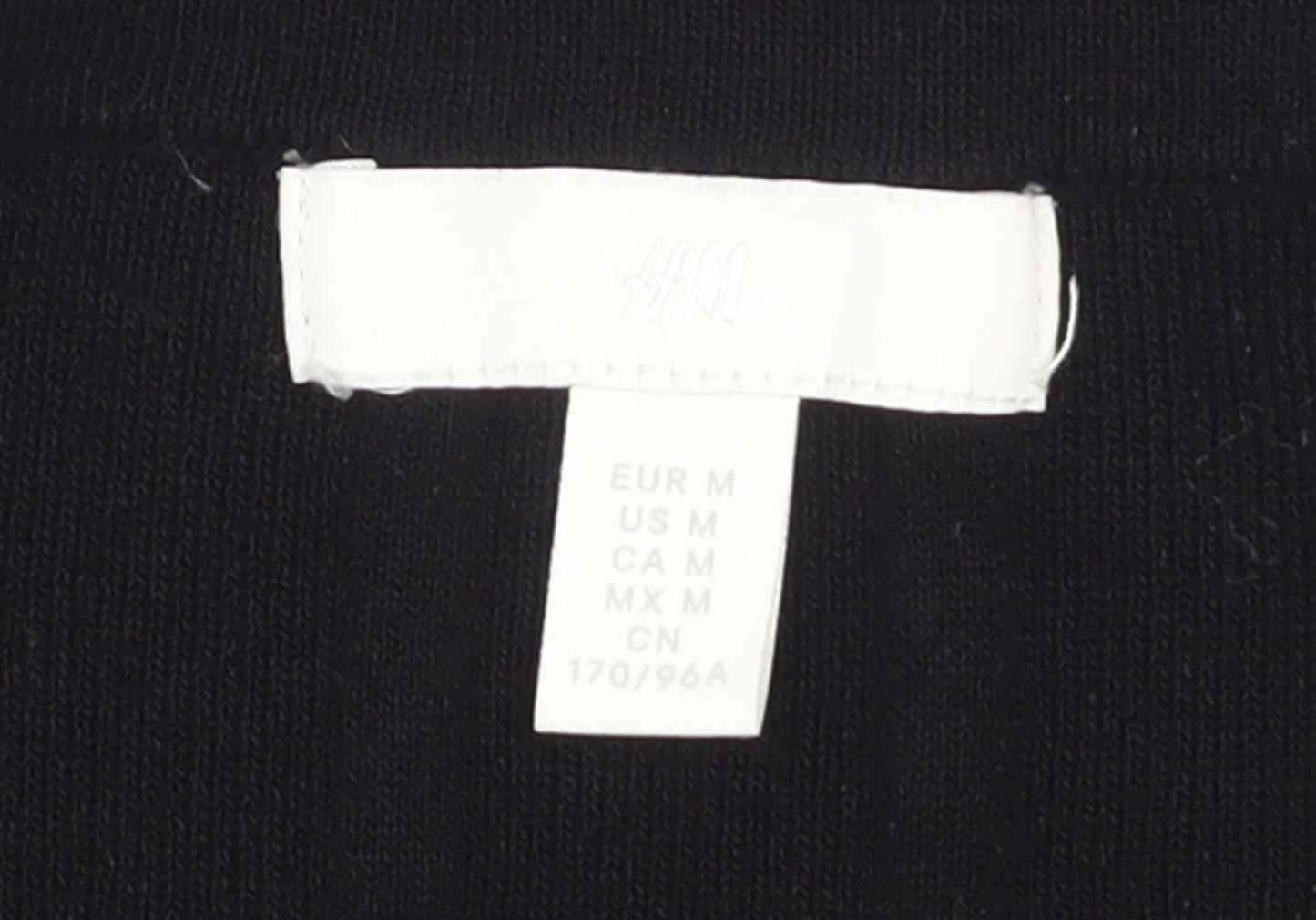 H&M Women Black Size 12 Collared Knit T-Shirt Dress