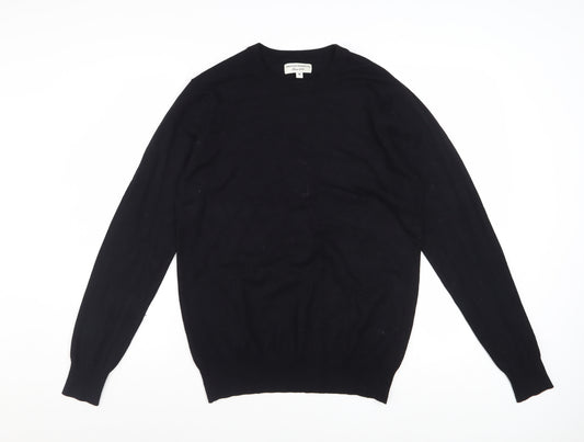 Christiano Baldinucci Men's Black Wool Blend Medium Crew Neck Jumper
