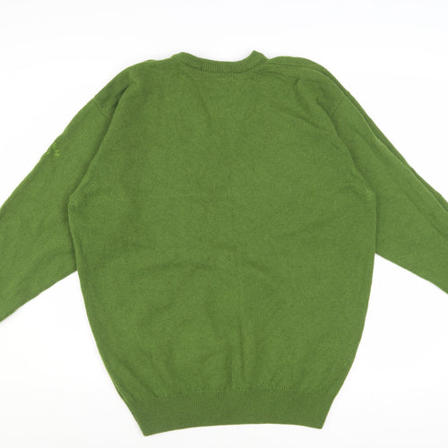 Callaway Men's Green Wool V-Neck Golf Jumper Size S
