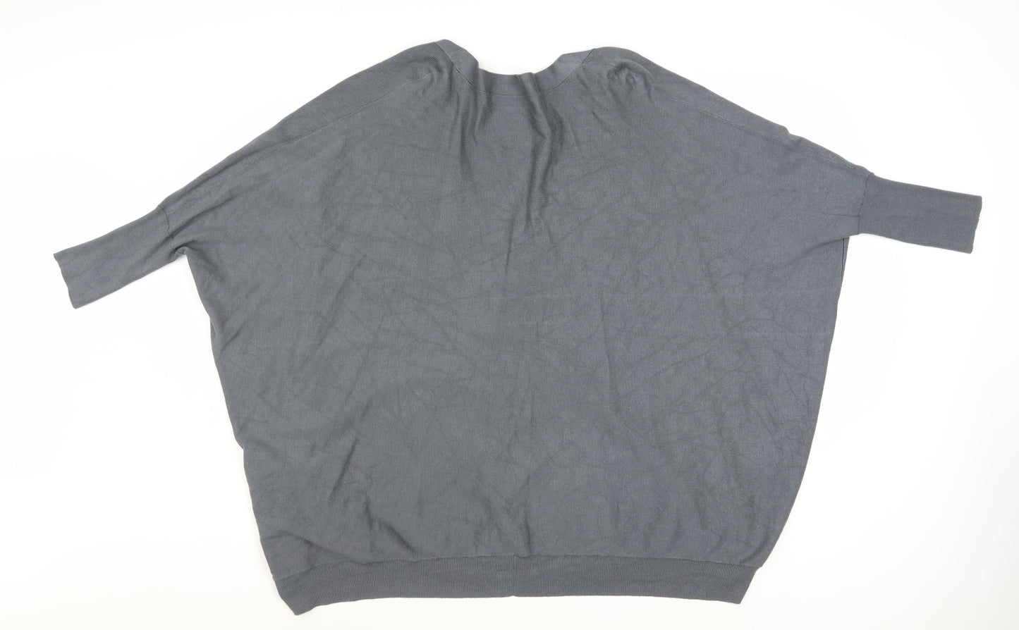 Tezenis Women’s Grey V-Neck Button Cardigan Size S Relaxed Fit