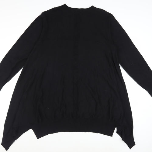 Roman Women’s Black Size 16 Tunic Jumper with Button Detail