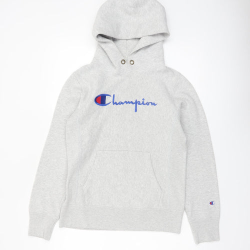 Champion Women's Grey Pullover Hoodie Medium Reverse Weave