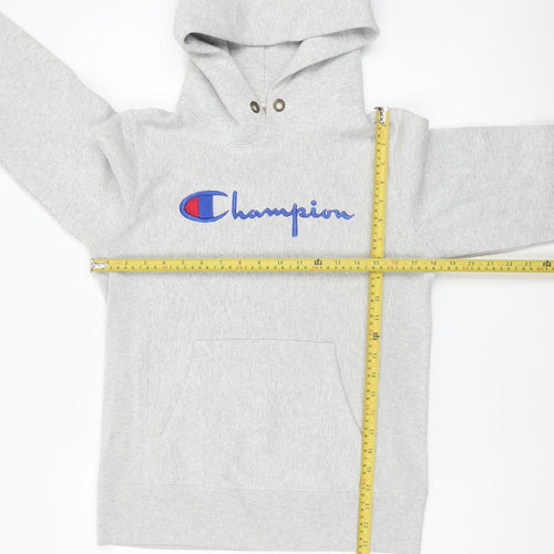 Champion Women's Grey Pullover Hoodie Medium Reverse Weave