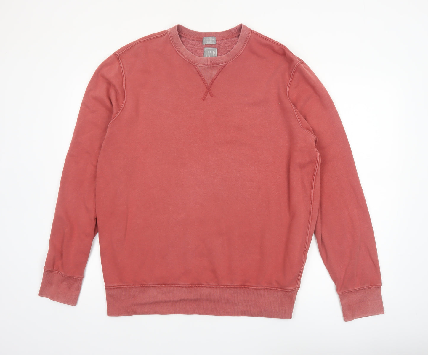 GAP Men's Red Cotton Crew Neck Pullover Sweatshirt Size L