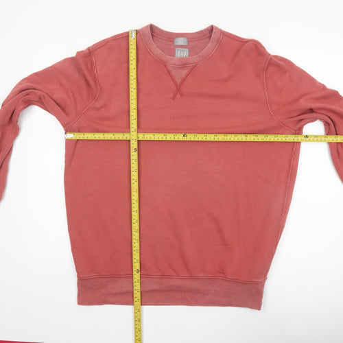 GAP Men's Red Cotton Crew Neck Pullover Sweatshirt Size L