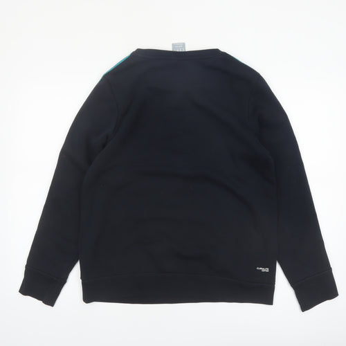 Adidas Women Black Long Sleeve Crew Neck Pullover Sweatshirt Size M